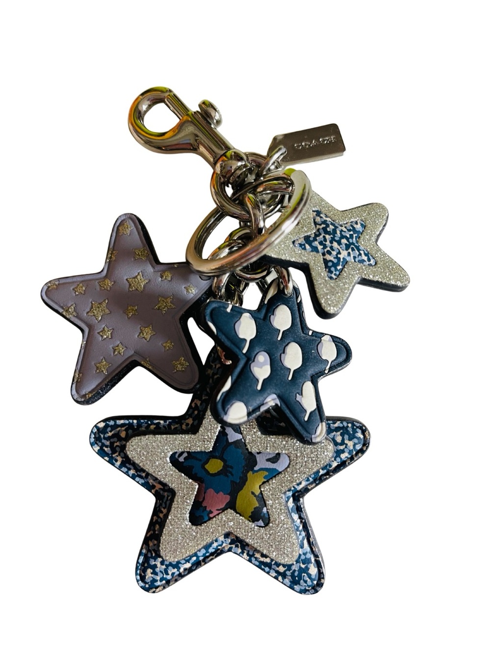 Rare COACH Star Mix Bag Charm Keychain - Like New